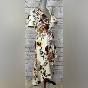 NWT River Island English Garden Floral Faux Wrap Dress